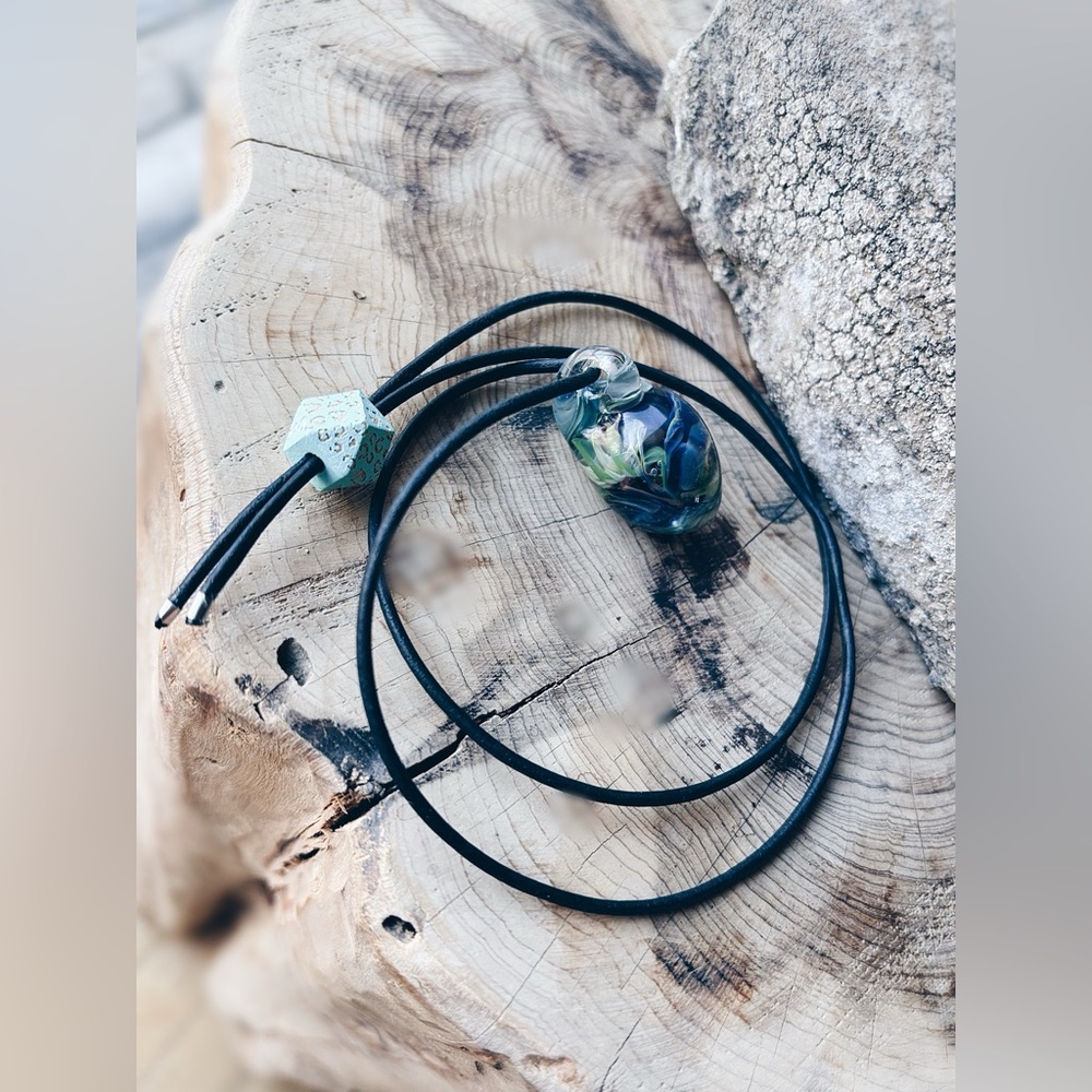 OOAK Artisan Borosilicate "Galaxy" Vortex Pendant - Adjustable Art - Picture 5 of 16